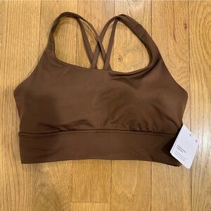 lululemon energy longline brown Sports Bra